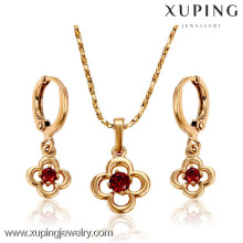 62478-Xuping Elegant Design Bright Party Jewelry Sets Wholesale
